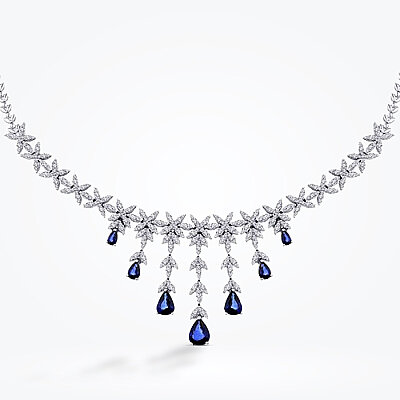 9.87 Karat Pırlanta Safir Gerdanlık - Baroni Diamond (1)