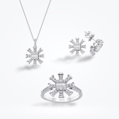 0.97 Karat Pırlanta Baget Set