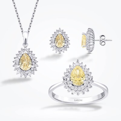 7.33 Karat Pırlanta Damla Fancy Set - 1