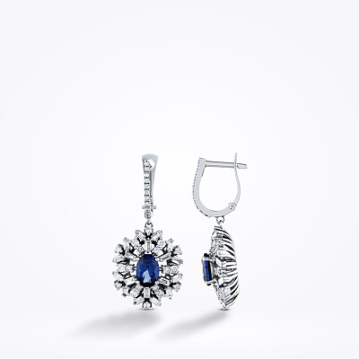 7.21 Karat Pırlanta Baget Safir Set - 4