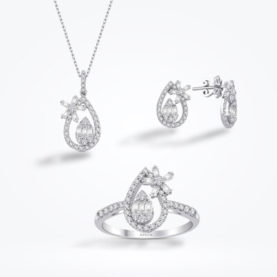 1.47 Karat Pırlanta Baget Set - 1