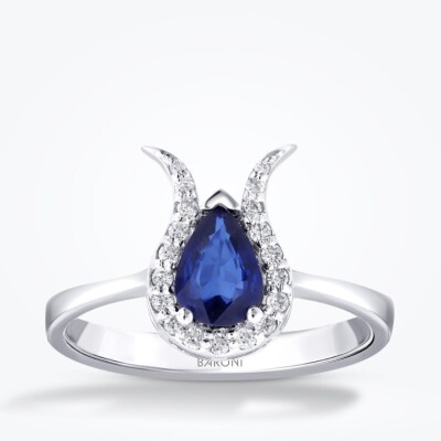 2.51 Karat Pırlanta Damla Safir Set - 4