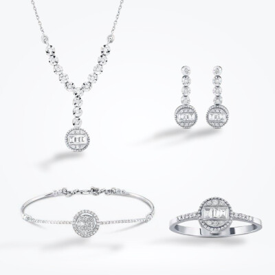 1.14 Karat Pırlanta Baget Set - 1
