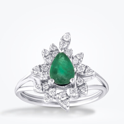 4.00 Karat Pırlanta Zümrüt Set - 2