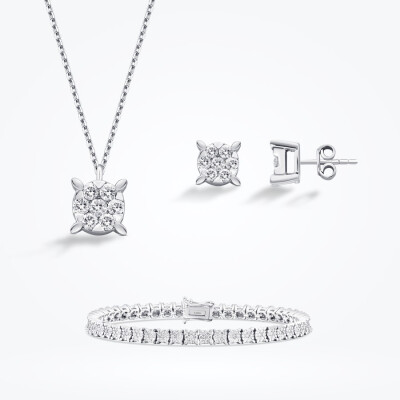 2.37 Karat Pırlanta Tektaş Set