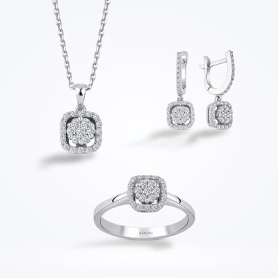 0.86 Karat Pırlanta Mini Set - 1