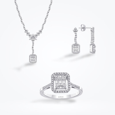2.52 Karat Pırlanta Baget Set - 1