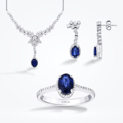 5.35 Karat Pırlanta Safir Set