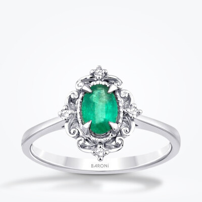 1.62 Karat Pırlanta Zümrüt Set - 2