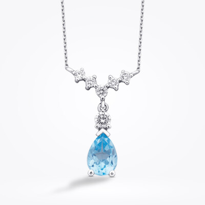 3.80 Karat Pırlanta Blue Topaz Set - 2