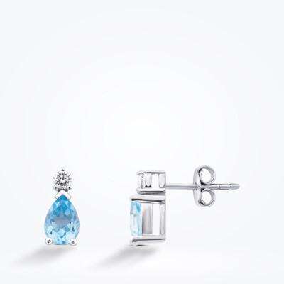 3.80 Karat Pırlanta Blue Topaz Set - 3