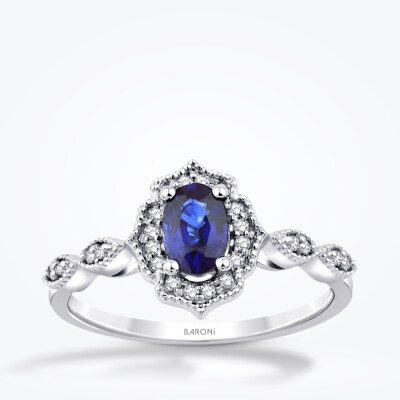 2.56 Karat Pırlanta Safir Set - 2