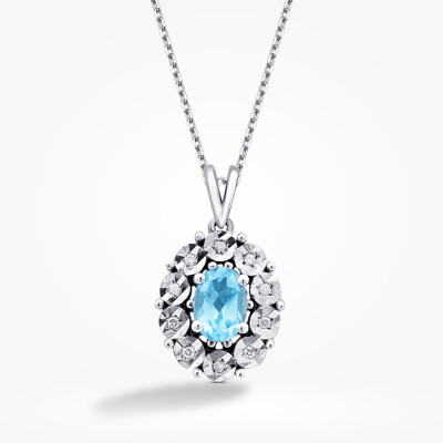 2.40 Karat Pırlanta Blue Topaz Set - 2