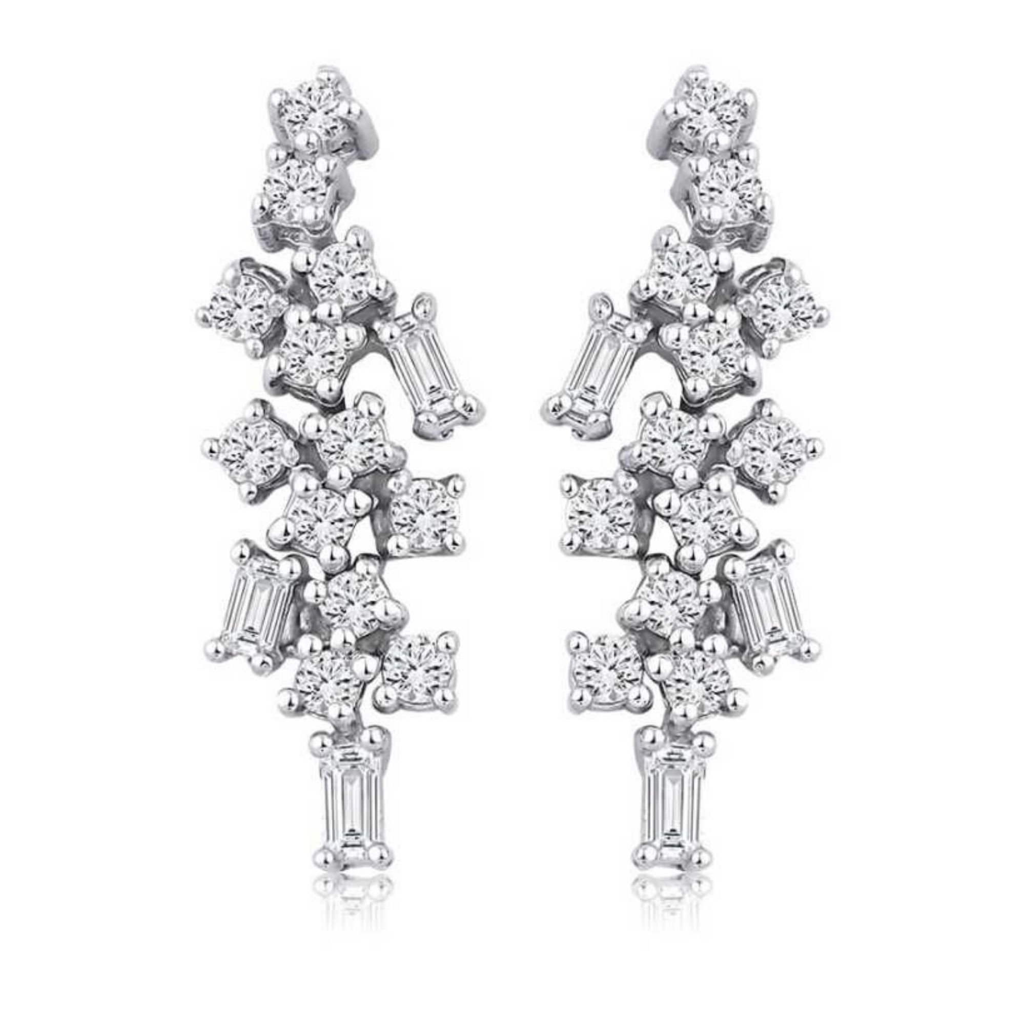 Pırlanta Baget Küpeler