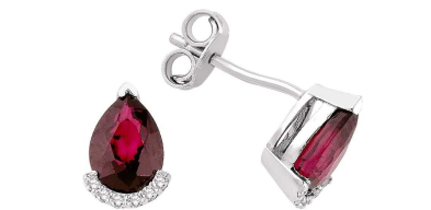 Pırlanta Yakut Küpeler