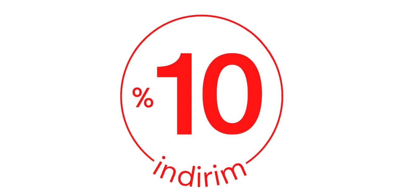  Tüm İndirimlere Ek Sepette %10 İndirim Kampanyası
Kampanyamız Gümüş Ürünlerde Geçerli Değildir 