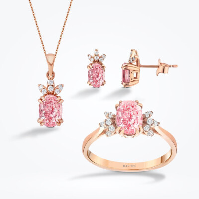 3.18 Karat Pırlanta Turmalin Set