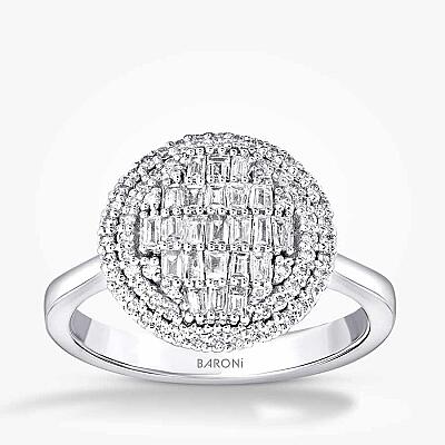 2.13 Karat Pırlanta Baget Taşlı Set - 2