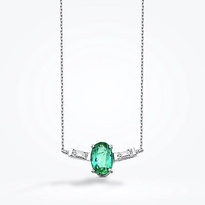 1.77 Karat Pırlanta Zümrüt Set - 3