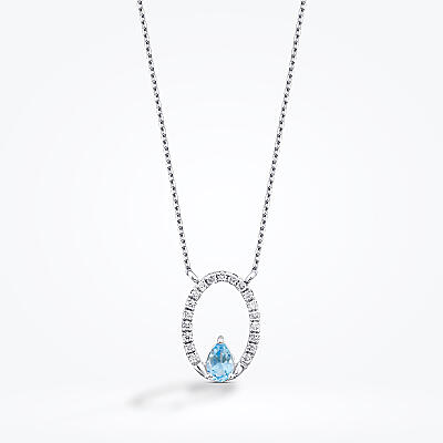 1.65 Karat Pırlanta Blue Topaz Set - 3