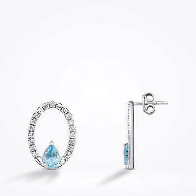 1.65 Karat Pırlanta Blue Topaz Set - 4