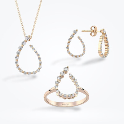 0.87 Karat Pırlanta Rose Set