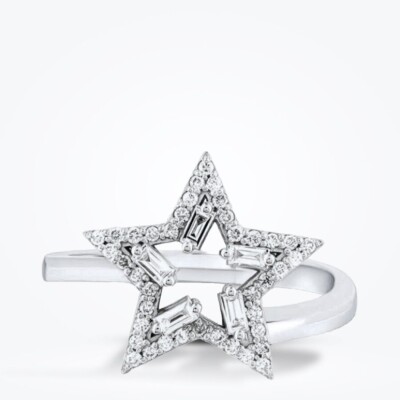 1.38 Karat Pırlanta Yıldız Baget Set - 2