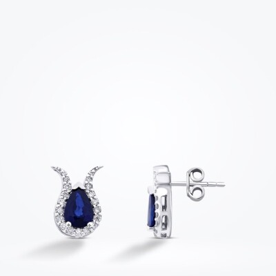 2.51 Karat Pırlanta Damla Safir Set - 3