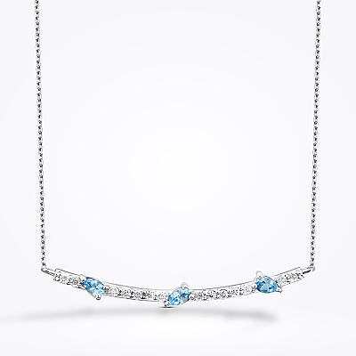1.11 Karat Pırlanta Blue Topaz Set - 3