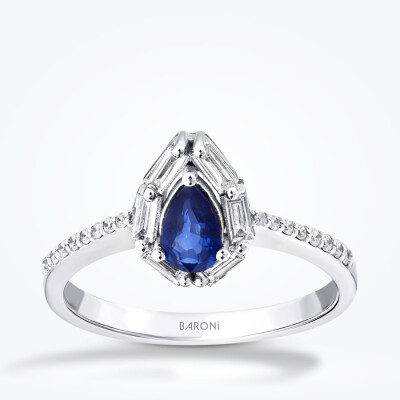 3.00 Karat Pırlanta Safir Set - 4