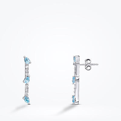 1.11 Karat Pırlanta Blue Topaz Set - 4