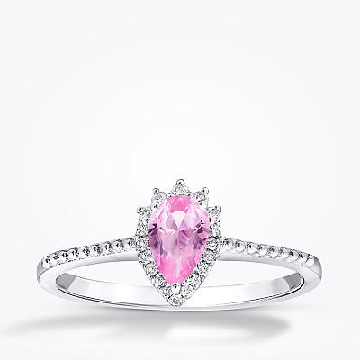 2.07 Karat Pırlanta Pembe Safir Set - 2