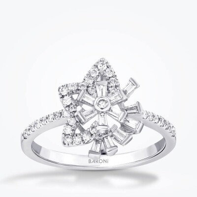 0.94 Karat Pırlanta Baget Yıldız Set - 4