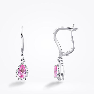 2.07 Karat Pırlanta Pembe Safir Set - 4