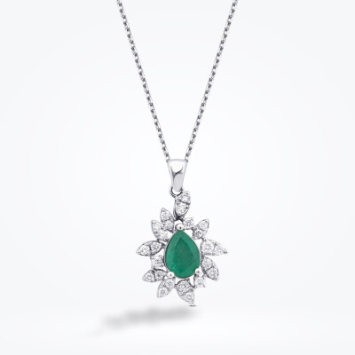 4.00 Karat Pırlanta Zümrüt Set - 3