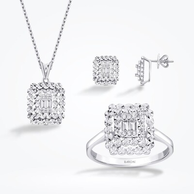 0.35 Karat Pırlanta Baget Set