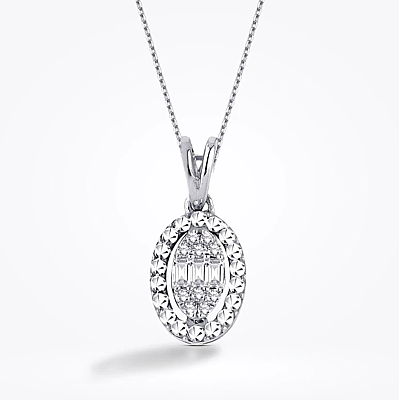 0.26 Karat Pırlanta Oval Baget Set - 3