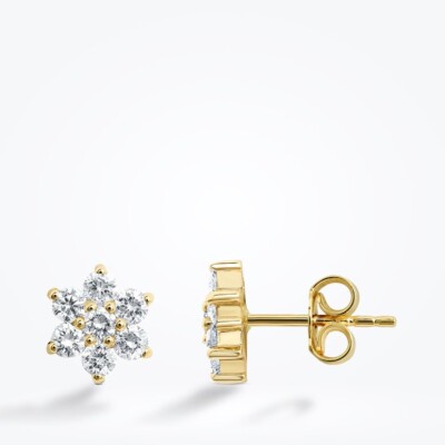 0.97 Karat Pırlanta Çiçek Set - 4