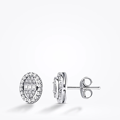 0.26 Karat Pırlanta Oval Baget Set - 4