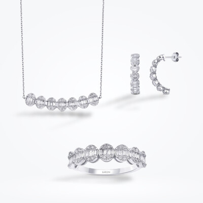 2.03 Karat Pırlanta Baget Set - 1