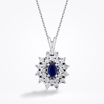 1.47 Karat Pırlanta Safir Set - 2