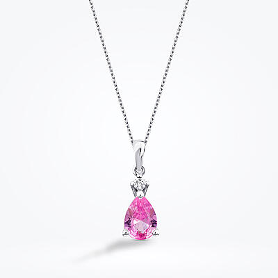 5.34 Karat Pırlanta Pink Safir Set - 3