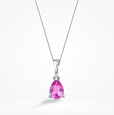 5.34 Karat Pırlanta Pink Safir Set - 3