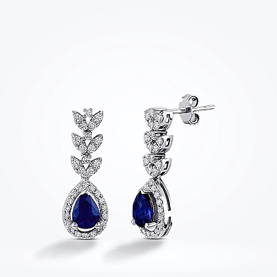 4.08 Karat Pırlanta Safir Set - 4