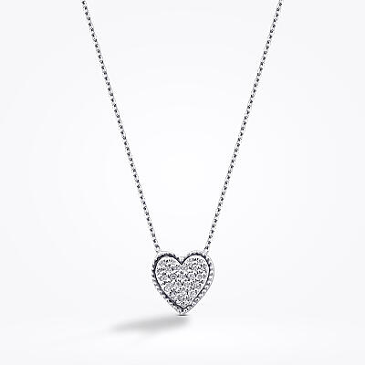 0.34 Karat Pırlanta Kalpli Set - 3