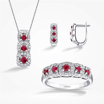 1.50 Karat Pırlanta Yakut Set