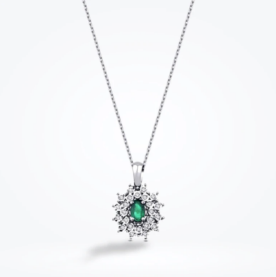 1.33 Karat Pırlanta Zümrüt Set - 3