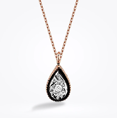 0.08 Karat Pırlanta Damla Mini Set - 4