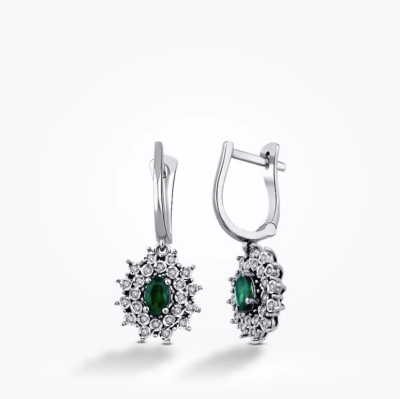 1.33 Karat Pırlanta Zümrüt Set - 4