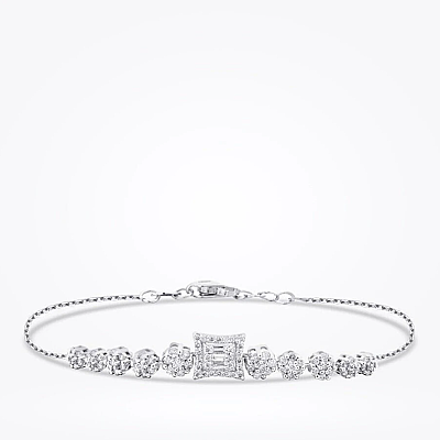 1.58 Karat Pırlanta Baget Çiçek Set - 4